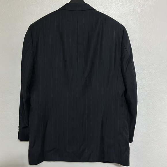 Dario Di Napoli 100% Wool and Cashmere 2 Pieces Suit, Striped Black Color. - Picture 6 of 16